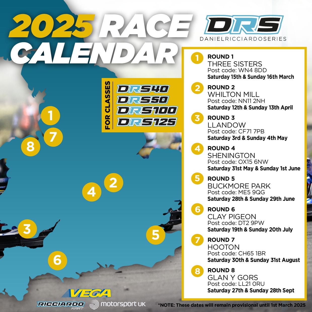 DRS Calendar 2025